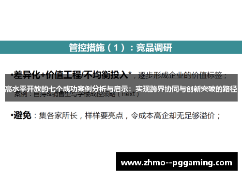 高水平开放的七个成功案例分析与启示：实现跨界协同与创新突破的路径